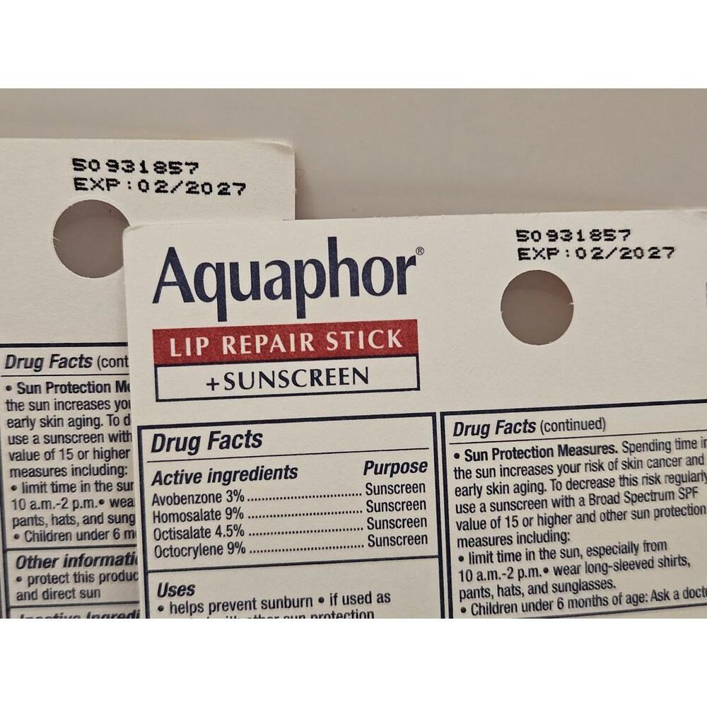 Aquaphor Lip Repair Stick + Sunscreen - two| NEW| Exp. 2/2027 - Picture 4 of 5